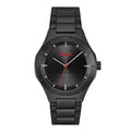 HUGO Lit For Him Black men's watch, black case and band, Khaled Watches Lebanon