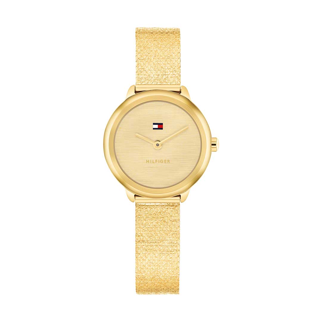 TOMMY HILFIGER, DEMI GOLD PLATED MESH WOMEN'S WATCH - Khaled Watches Lebanon