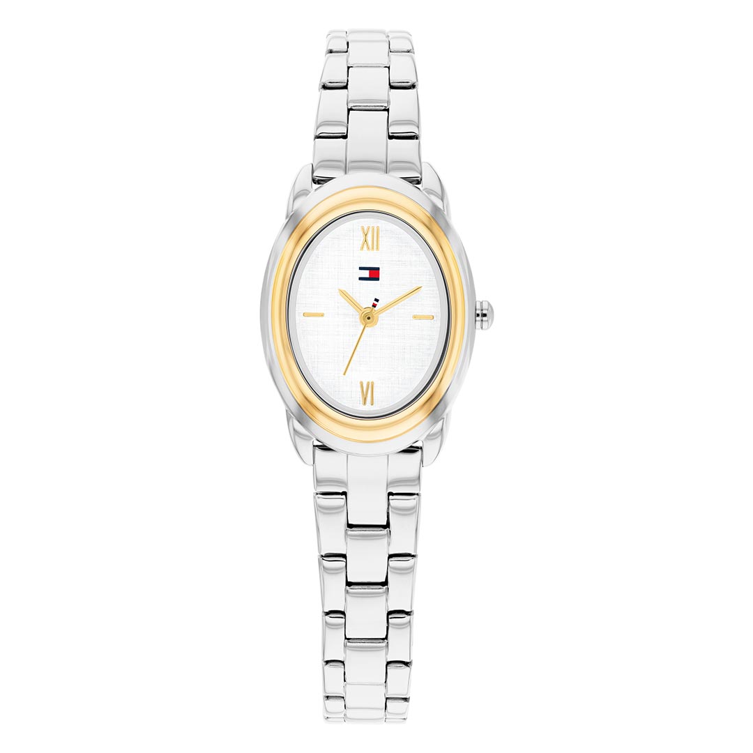 TOMMY HILFIGER, DEMI OVAL WHITE WOMEN'S WATCH - Khaled Watches Lebanon