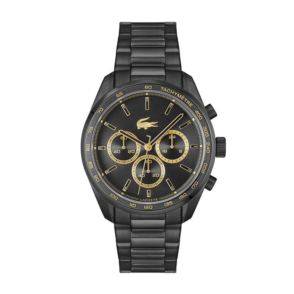 Lacoste Boston Black IP watch - Khaled Watches Lebanon
