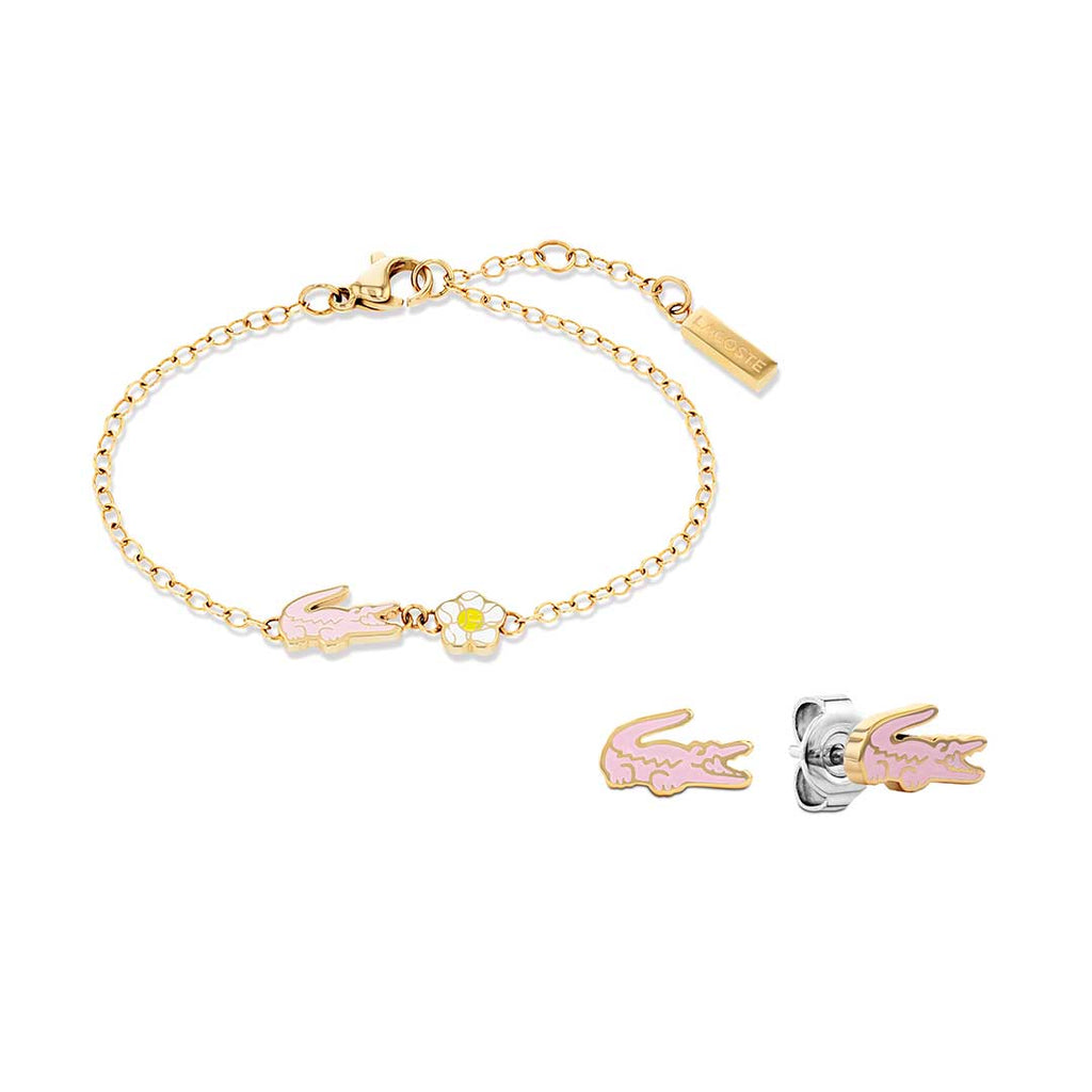 LACOSTE, GIFTSET GIRL YELLOW GOLD IP BRACELET SET - Khaled Watches Lebanon