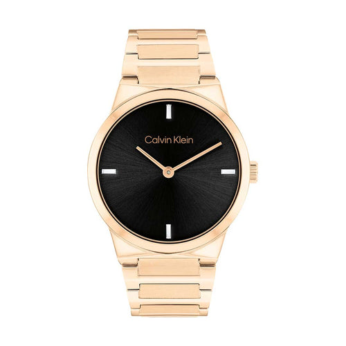 Calvin Klein CK Linear Elegance black rose watch - Khaled Watches Lebanon