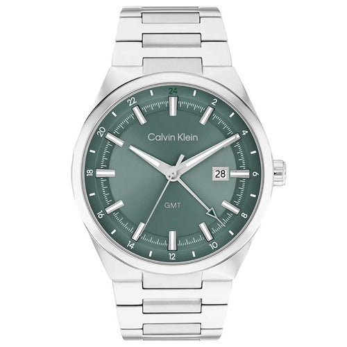Calvin Klein Distinguish GMT green watch - Khaled Watches Lebanon