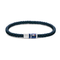 TOMMY HILFIGER, BRAIDED LEATHER BLUE BRACELET - Khaled Watches Lebanon