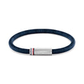 TOMMY HILFIGER, PRINTED CORD NAVY BLUE BRACELET - Khaled Watches Lebanon