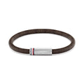TOMMY HILFIGER, PRINTED CORD BROWN BRACELET - Khaled Watches Lebanon