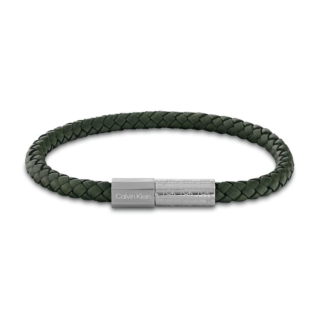 CALVIN KLEIN, INDUSTRIAL FACETS GREEN BRACELET - Khaled Watches Lebanon