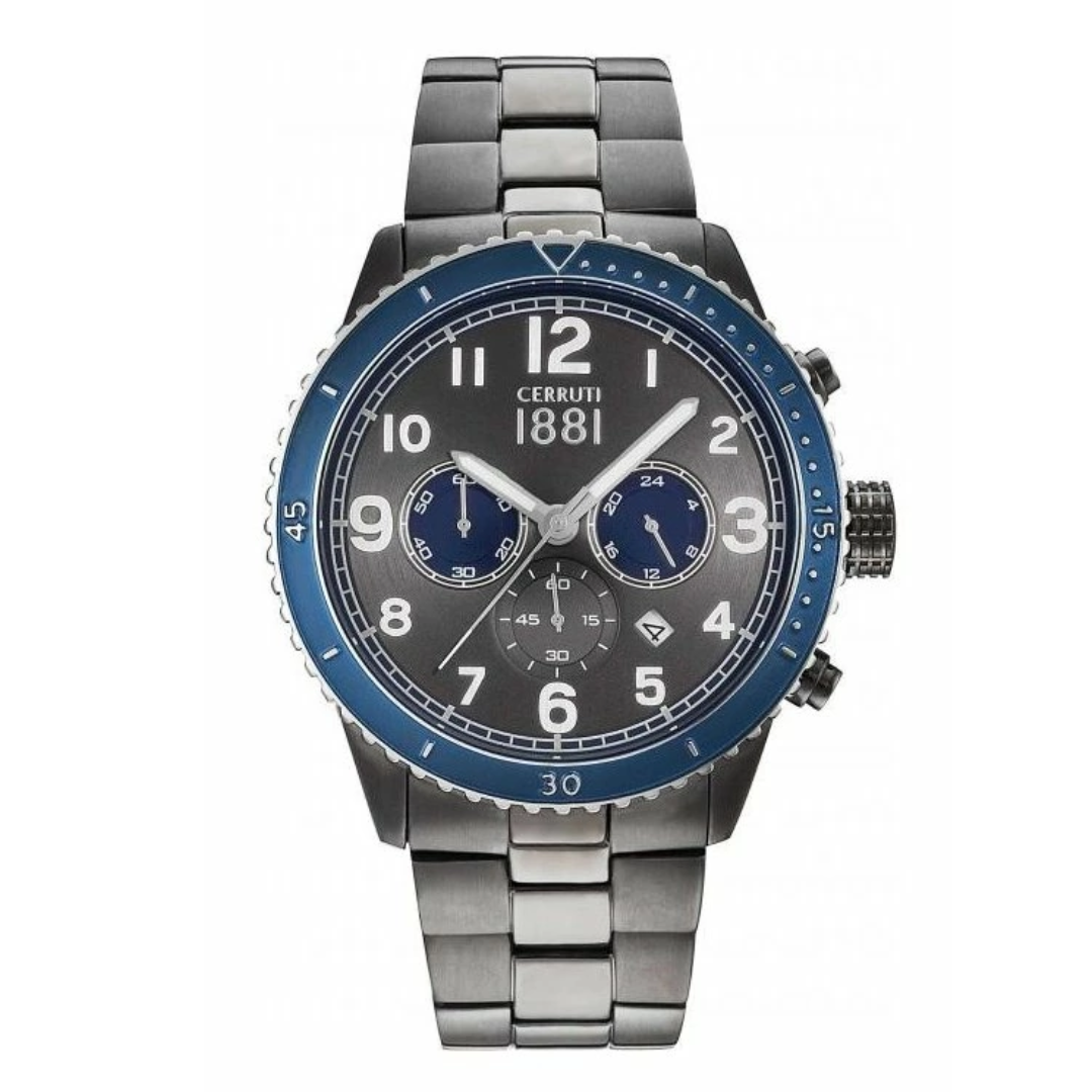 Cerruti 1881 Grey Blue men's watch - Khaled Watches Lebanon