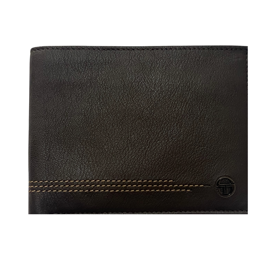 Sergio Tacchini brown leather wallet - Khaled Watches Lebanon