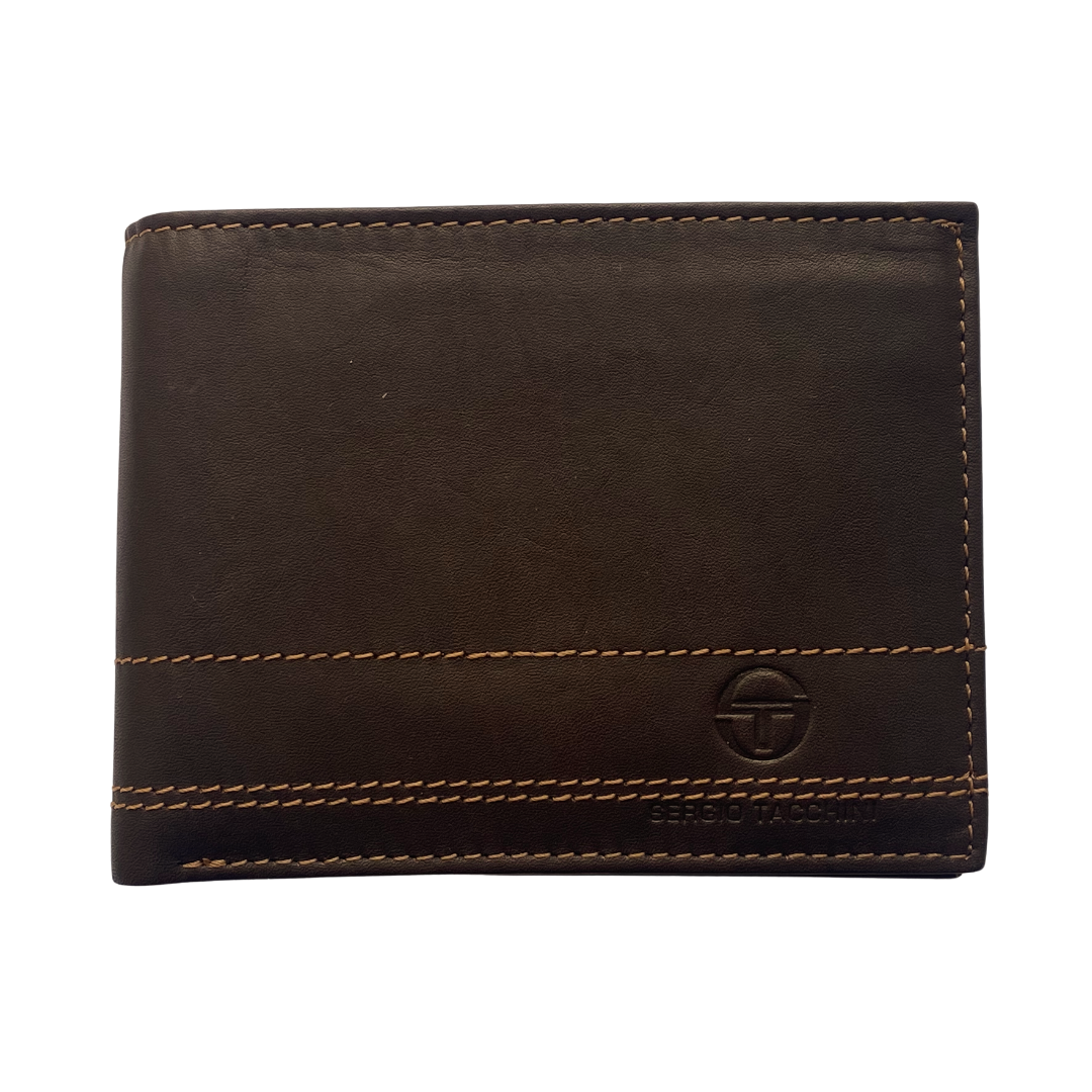 Sergio Tacchini light brown leather wallet - Khaled Watches Lebanon