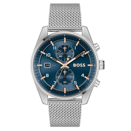 Boss Sky Traveller Mesh men's watch - Khaled Watches Lebanon