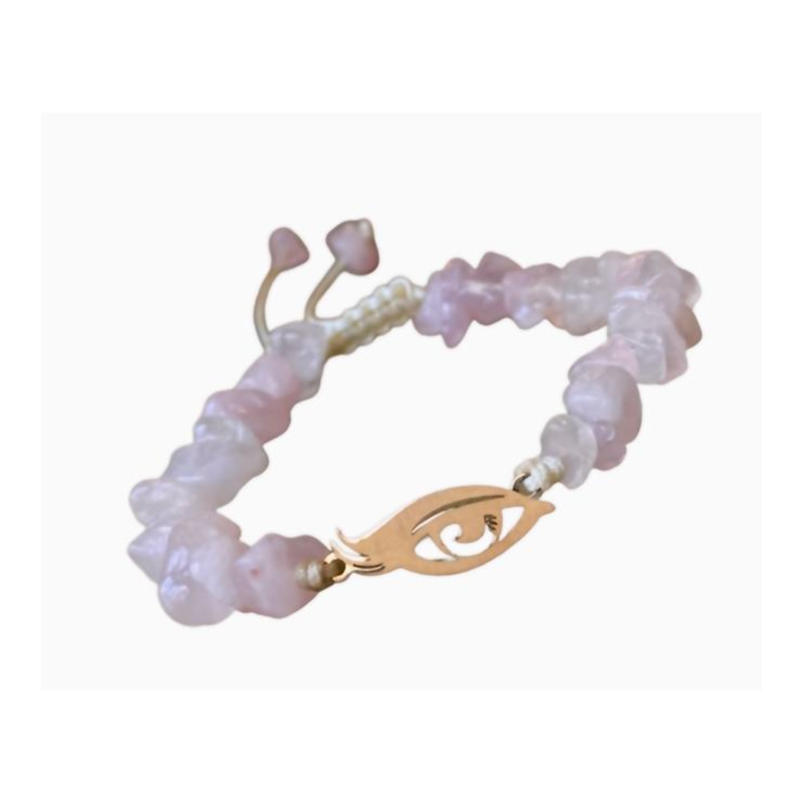 Evil Eye gold 18K bracelet with pink stone - Khaled Watches Lebanon