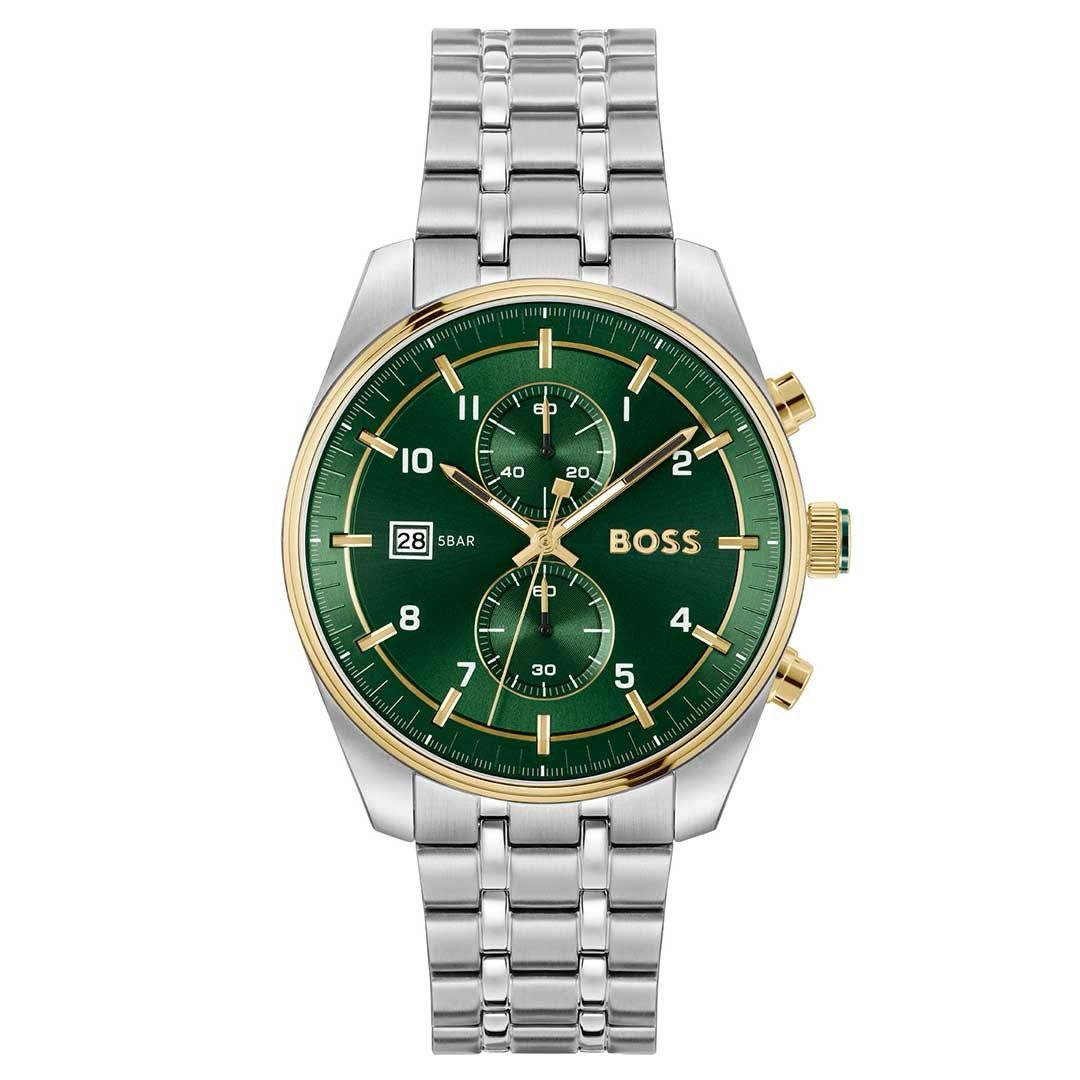 Boss Sky Traveller Green Gold men's watch - Khaled Watches Lebanon