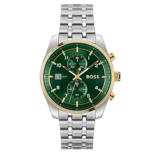 Boss Sky Traveller Green Gold men's watch - Khaled Watches Lebanon