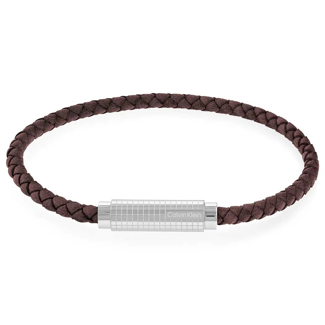 Calvin Klein Modern Grid leather bracelet - Khaled Watches Lebanon