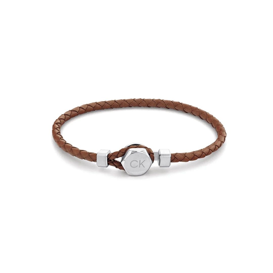 Calvin Klein Latch leather bracelet - Khaled Watches Lebanon