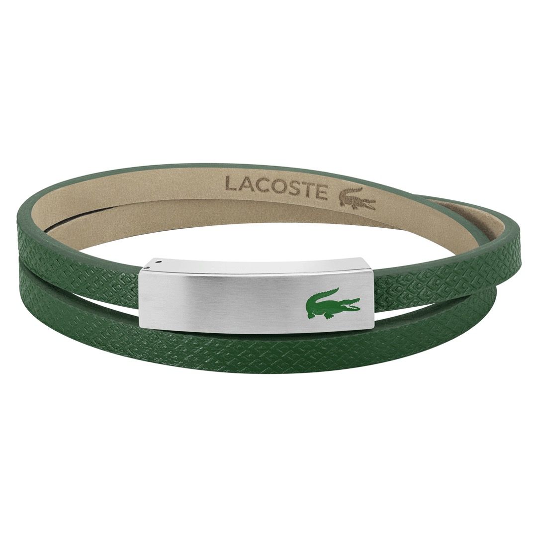 Lacoste Port double wrap leather bracelet - Khaled Watches Lebanon