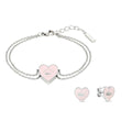 Lacoste stainless steel bracelet and ear stud gift set - Khaled Watches Lebanon