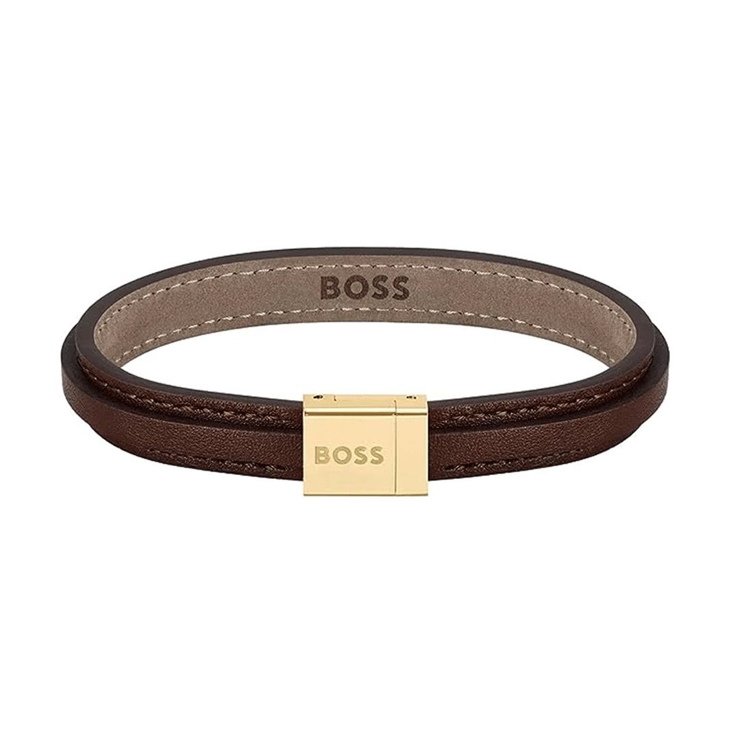 Boss Grover leather bracelet - Khaled Watches Lebanon