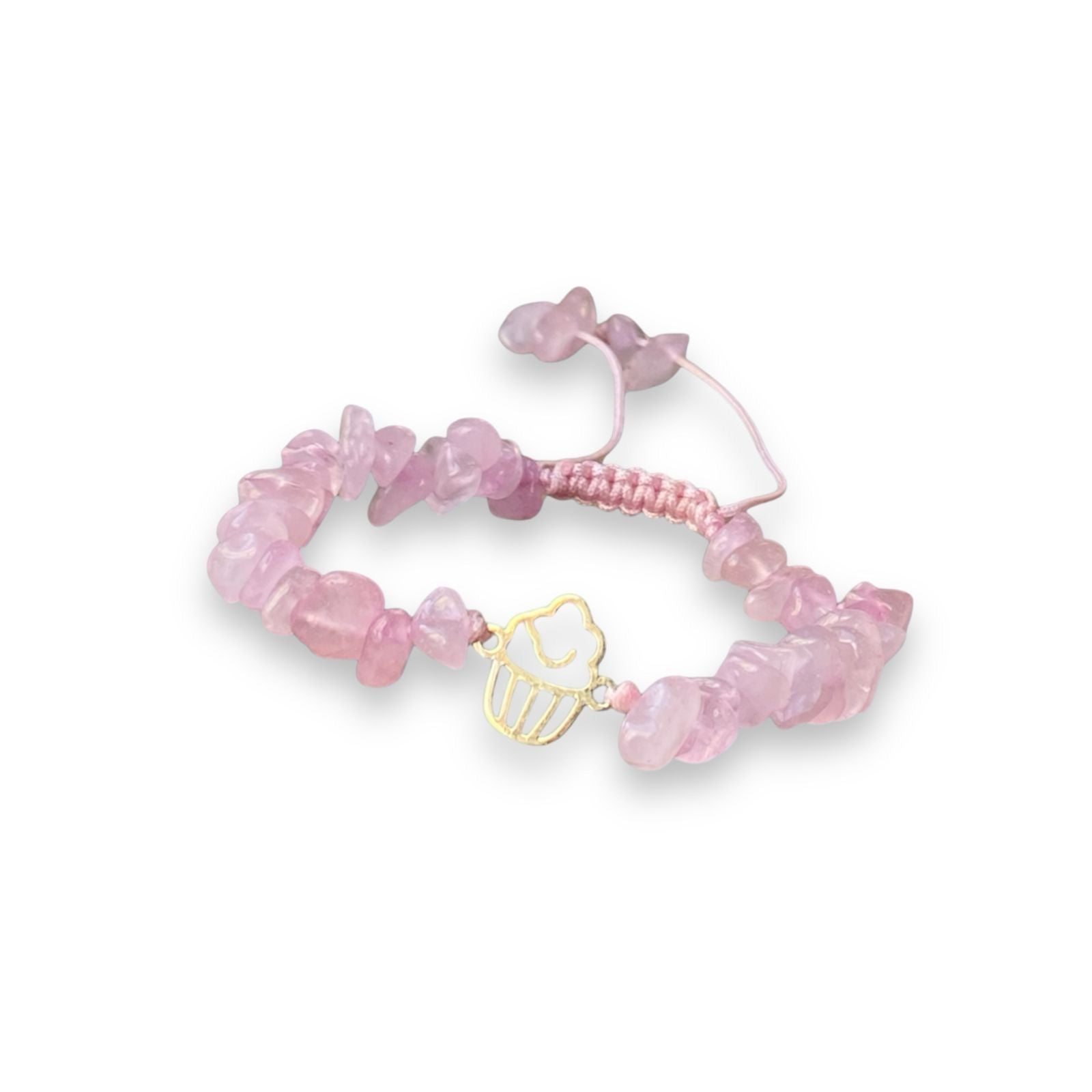 Cupcake gold 18K bracelet with rose quartz - Khaled Watches Lebanon