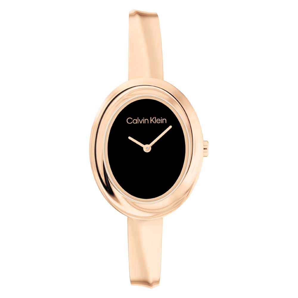 Calvin Klein Twisted Bezel black rose watch - Khaled Watches Lebanon