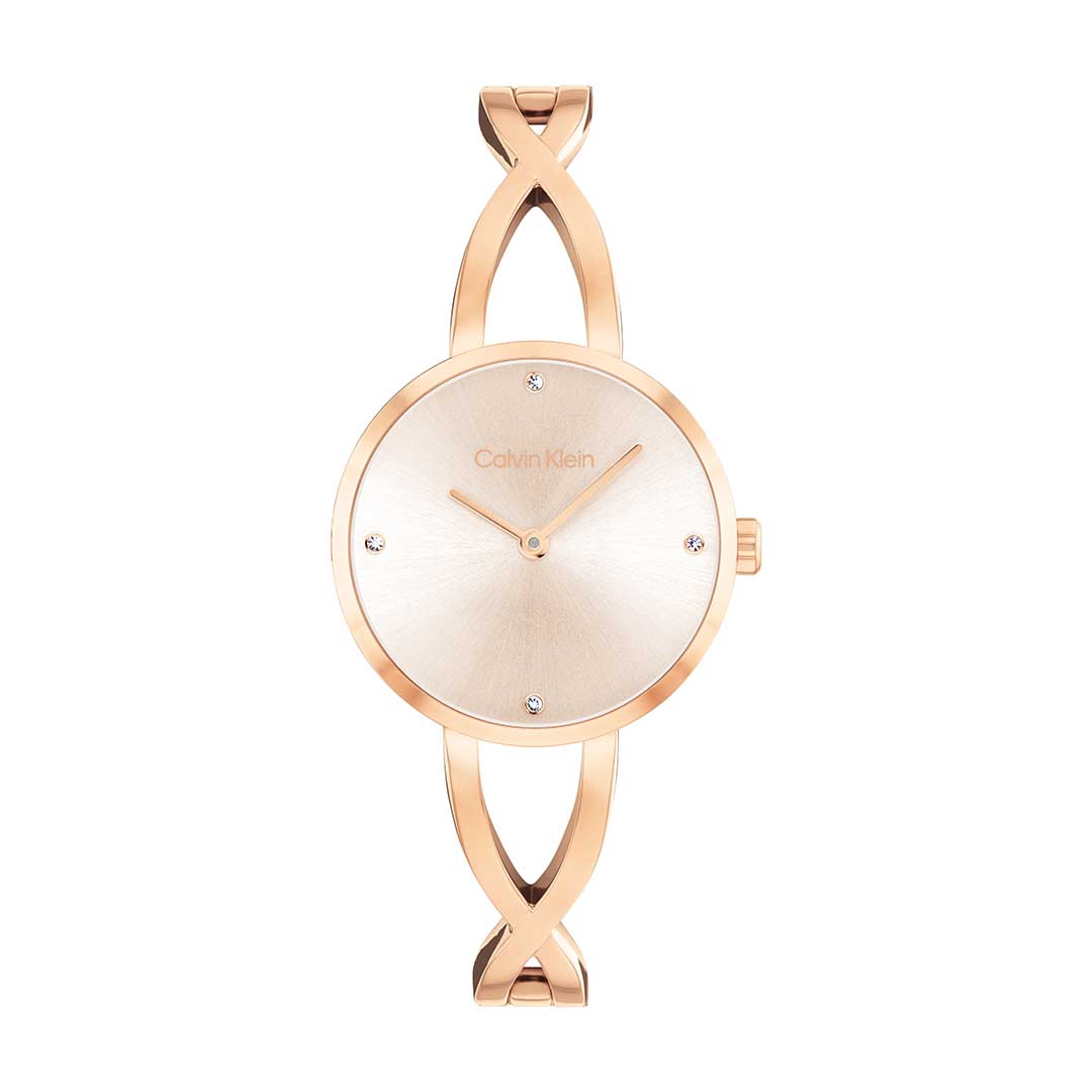 Calvin Klein Sculpted Embrace rose gold watch - Khaled Watches Lebanon