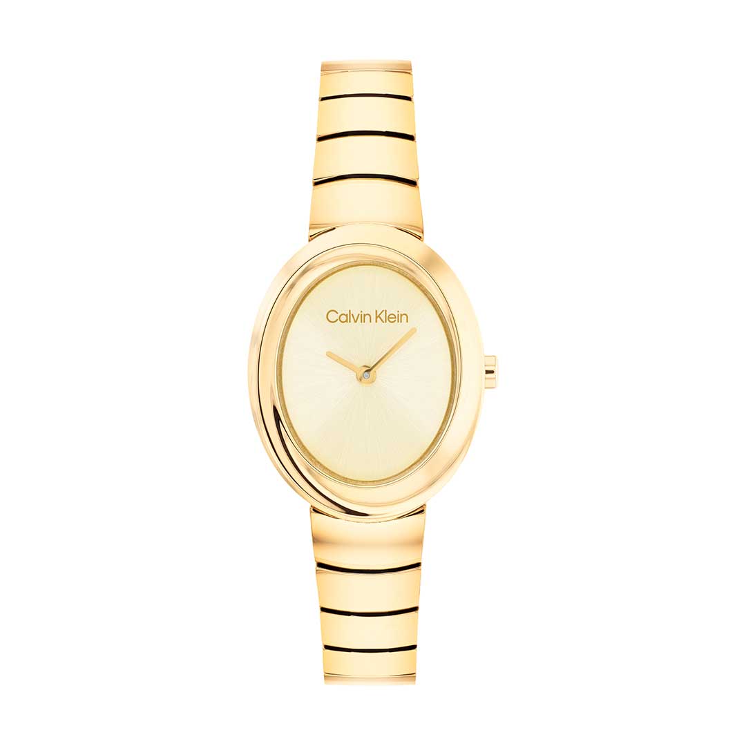 Calvin Klein Twisted Bezel gold watch - Khaled Watches Lebanon