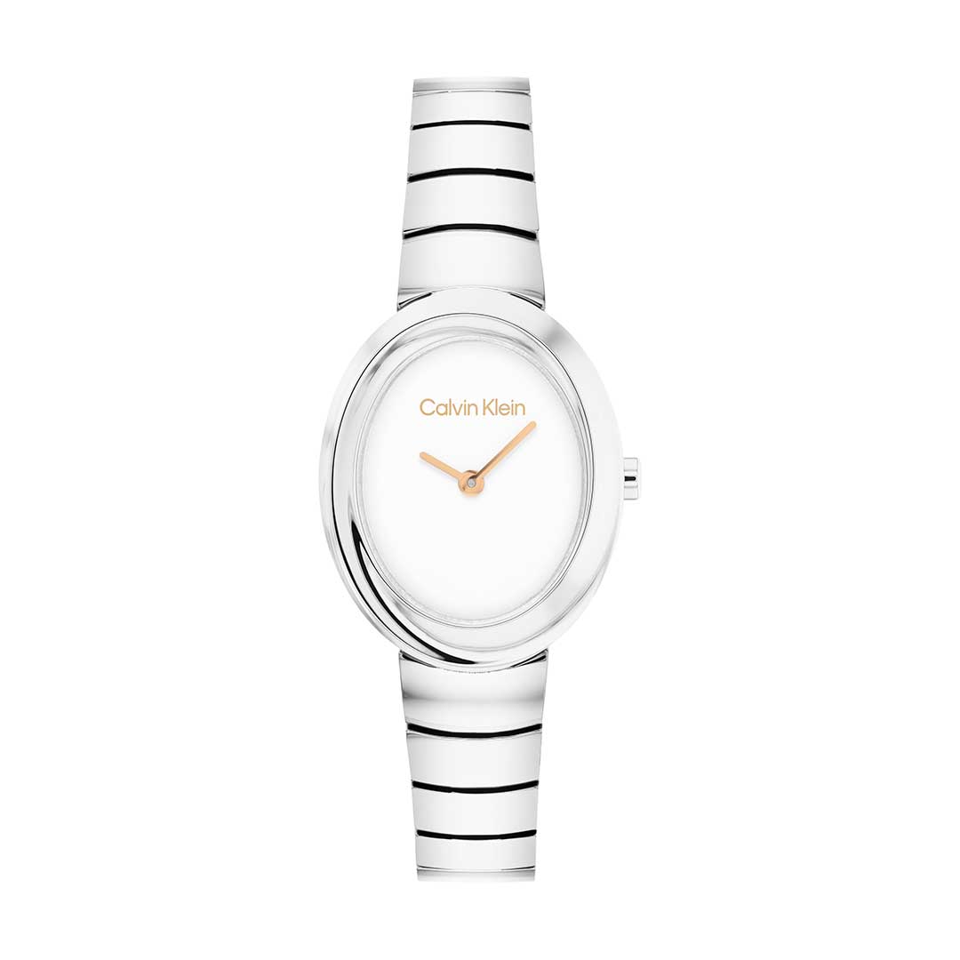 Calvin Klein Twisted Bezel white watch - Khaled Watches Lebanon