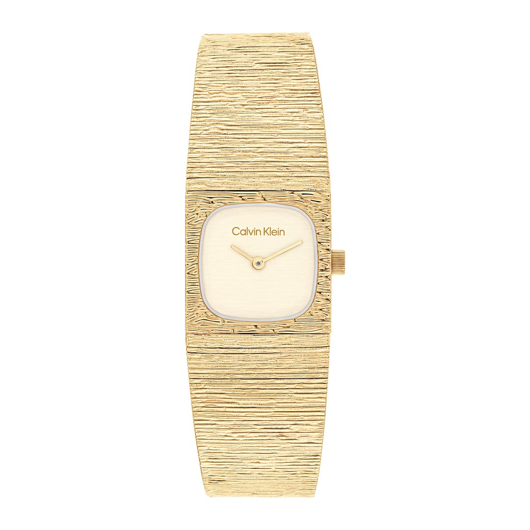 Calvin Klein Sophisticated Square yellow gold watch - Khaled Watches Lebanon