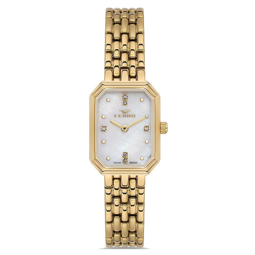FERRO, FL21752A-B Yellow Gold Women's Watch - Khaled Watches Lebanon