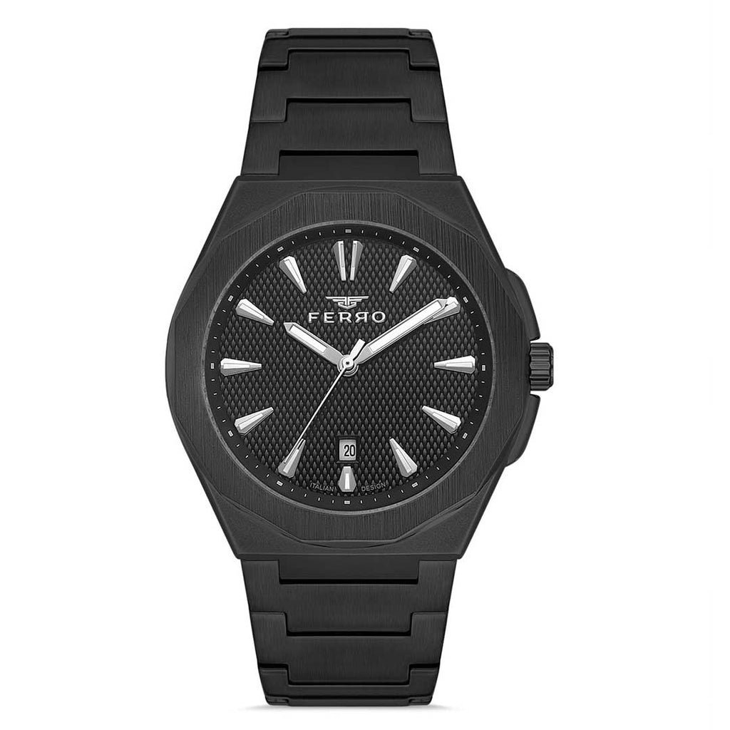 FERRO, FM11498A-G Black Men's Watch - Khaled Watches Lebanon