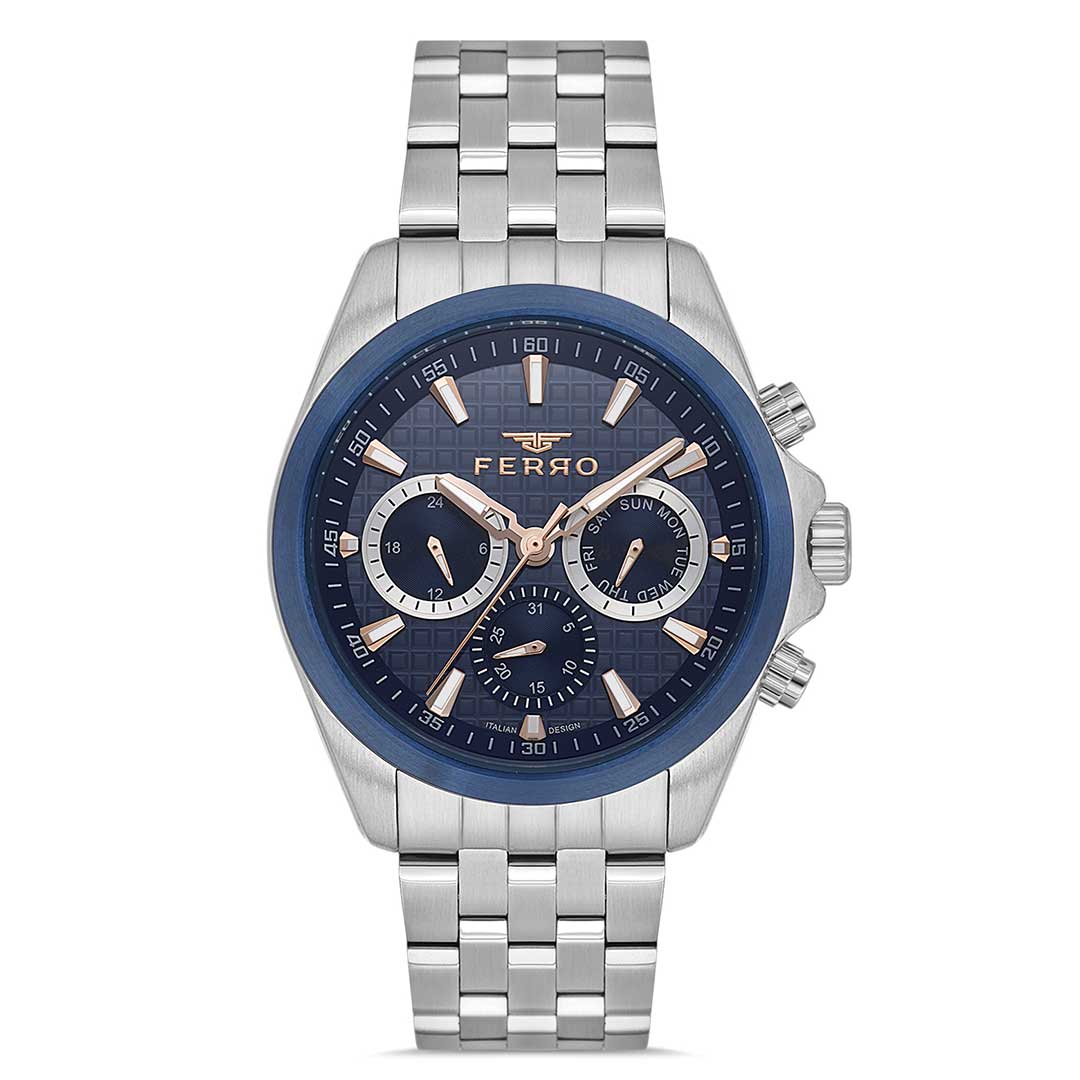 FERRO, FM40158A-L3 BLUE MEN'S WATCH - Khaled Watches Lebanon