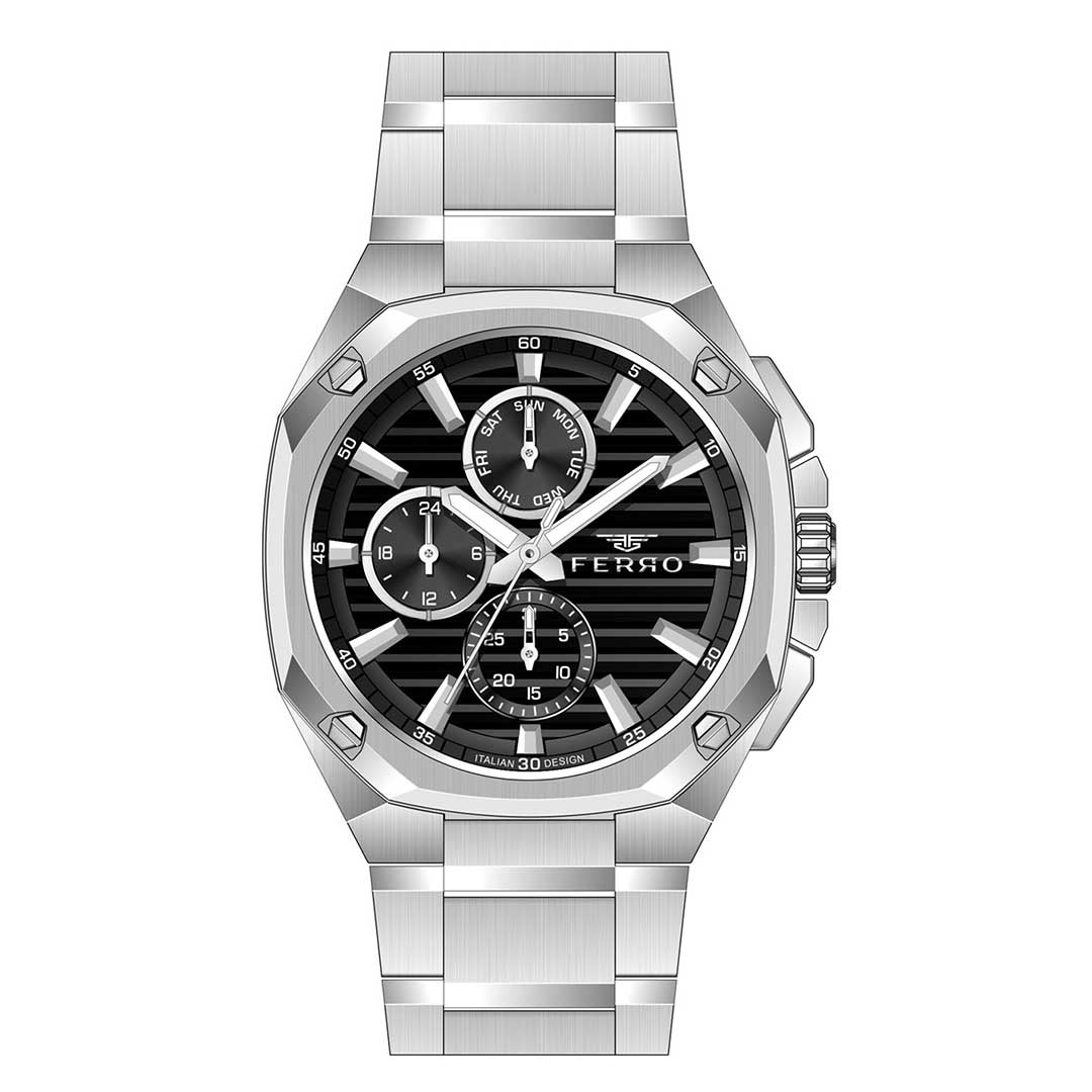 FERRO, FM43038A-A2 BLACK MEN'S WATCH - Khaled Watches Lebanon