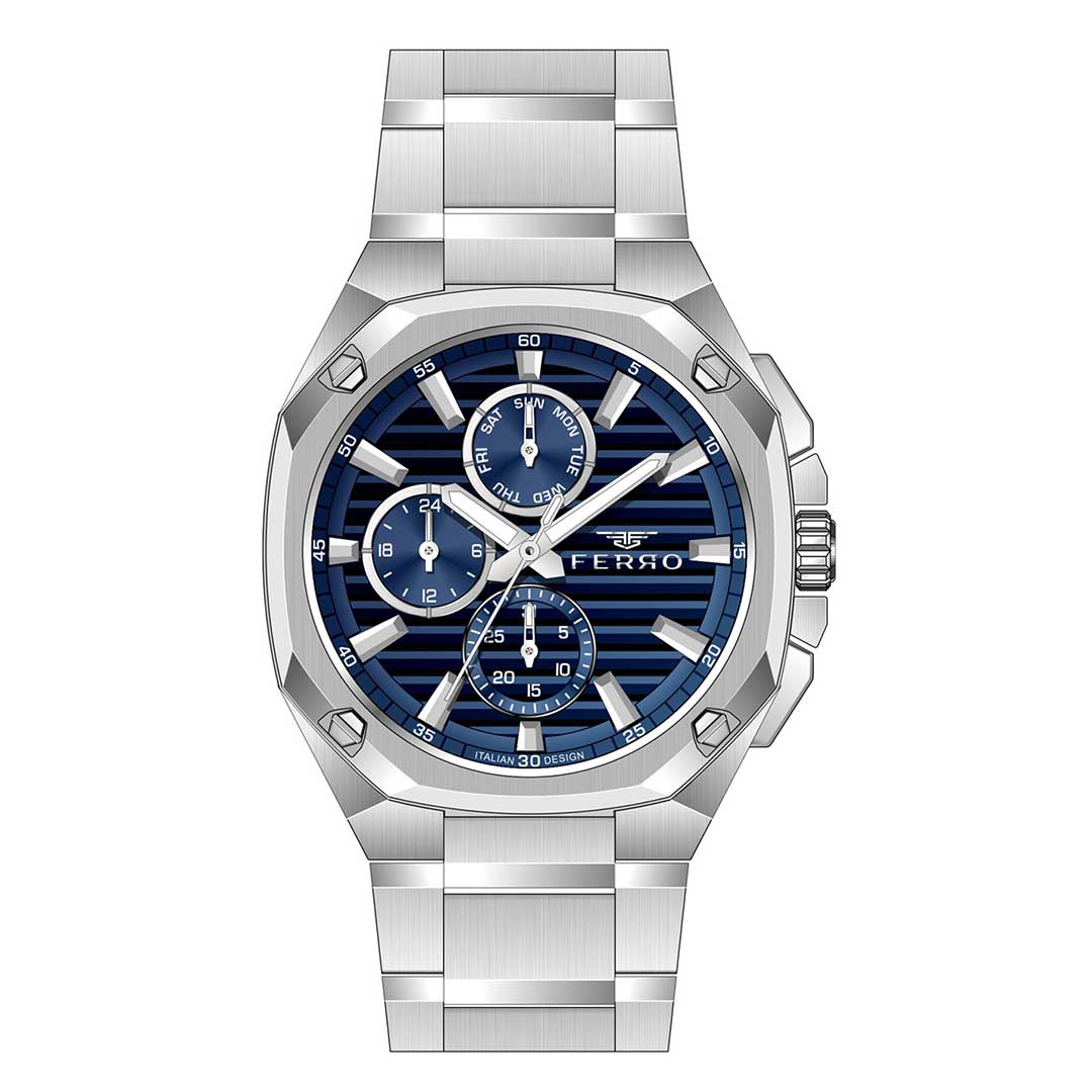 FERRO, FM43038A-A3 BLUE MEN'S WATCH - Khaled Watches Lebanon