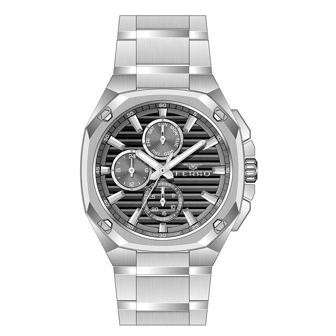 FERRO, FM43038A-A4 GREY MEN'S WATCH - Khaled Watches Lebanon
