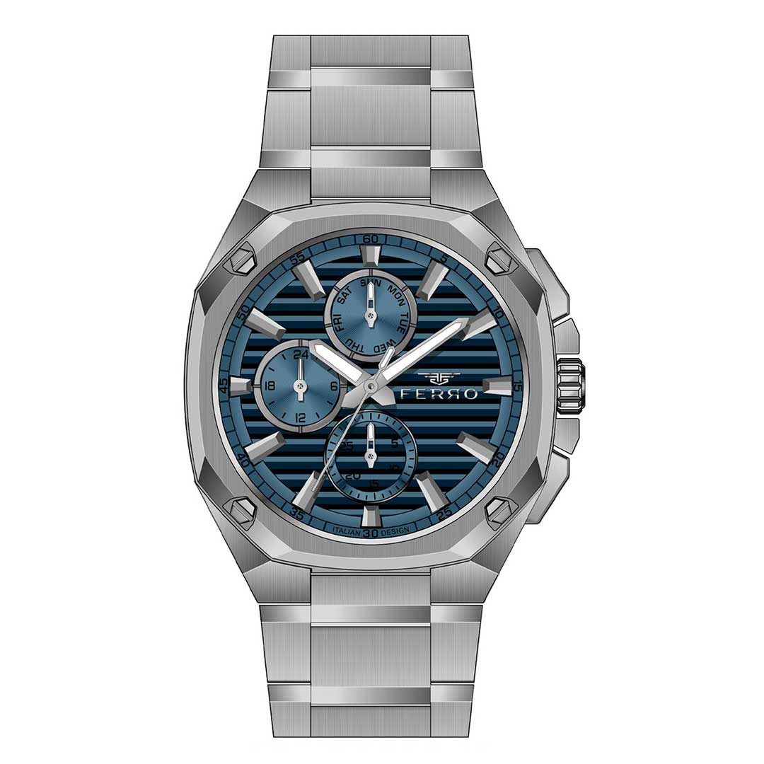 FERRO, FM43038A-V BLUE MEN'S WATCH - Khaled Watches Lebanon