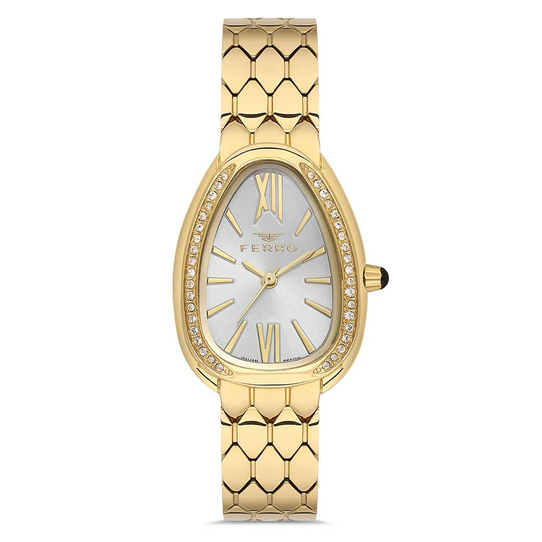 Ferro FL43033A-B Gold women's watch - Khaled Watches Lebanon