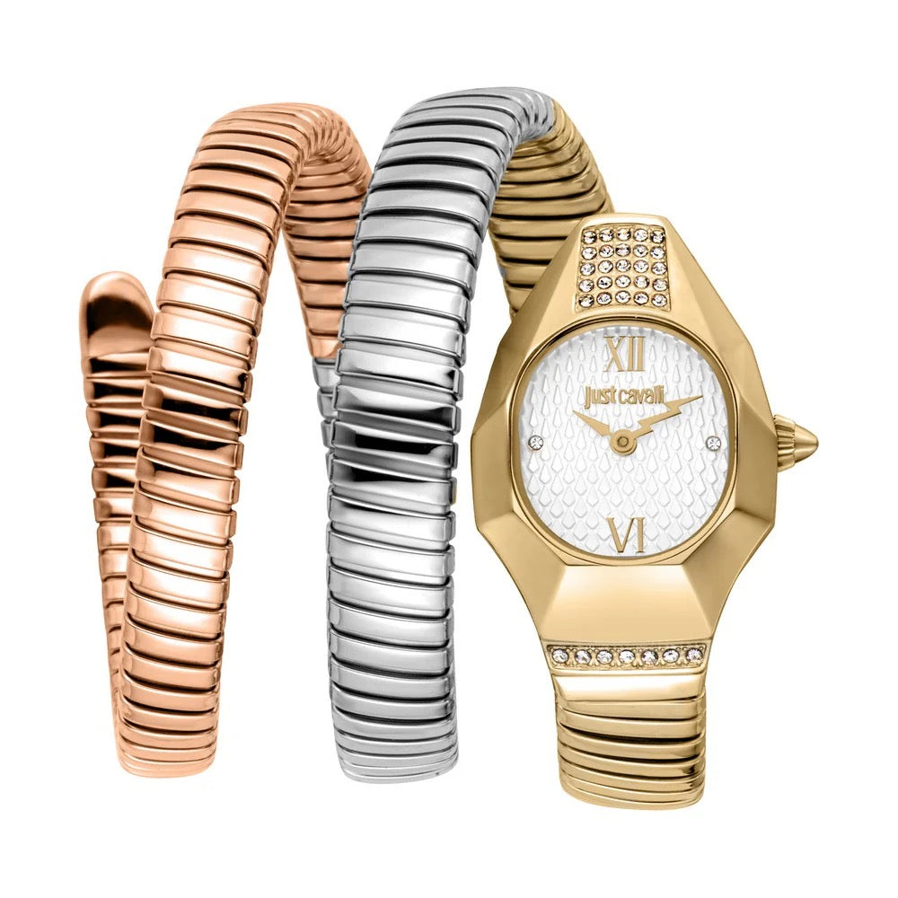 Just Cavalli Lunara 3 Tones women's watch - Khaled Watches Lebanon