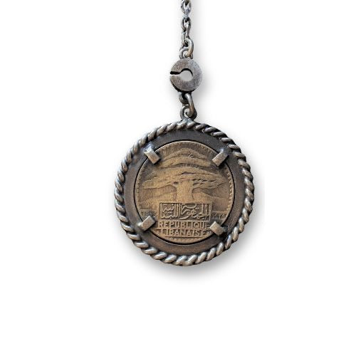 50 Piastres silver keychain - Khaled Watches Lebanon