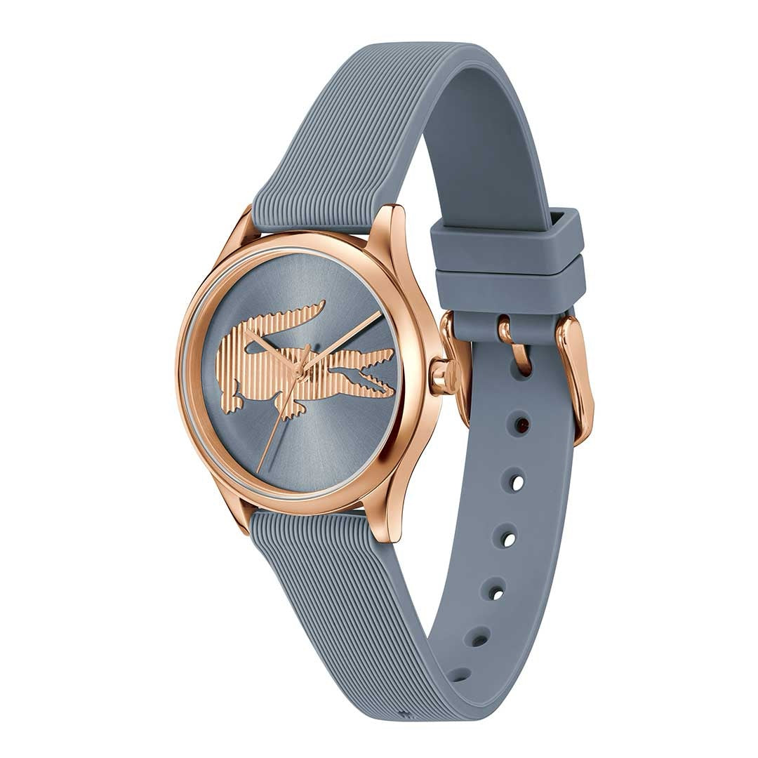 Lacoste Crocodelle Blue, side view with the strap buckle