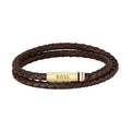 BOSS, ARES DOUBLE WRAP BROWN BRACELET - Khaled Watches Lebanon