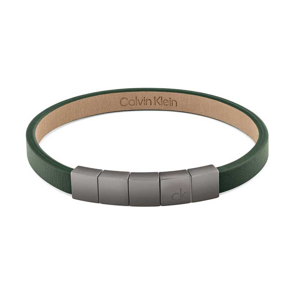 CALVIN KLEIN, MINIMALISTIC SQUARES GREEN BRACELET - Khaled Watches Lebanon