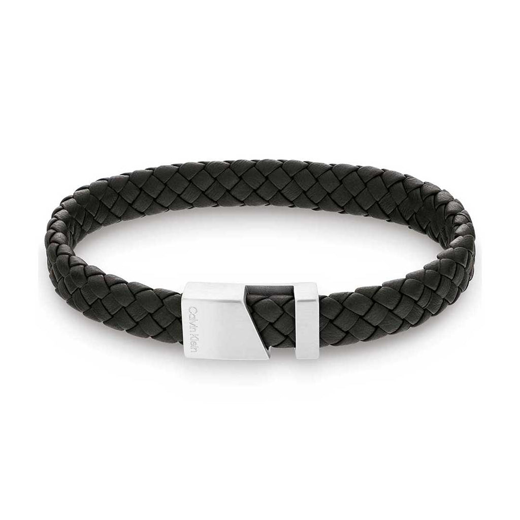 CALVIN KLEIN, INDUSTRIAL HARDWARE SILVER AND BLACK BRACELET - Khaled Watches Lebanon