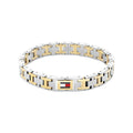 TOMMY HILFIGER, H-LINK TWO-TONE BRACELET - Khaled Watches Lebanon
