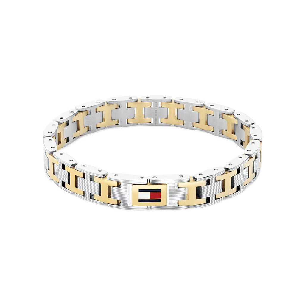 TOMMY HILFIGER, H-LINK TWO-TONE BRACELET - Khaled Watches Lebanon