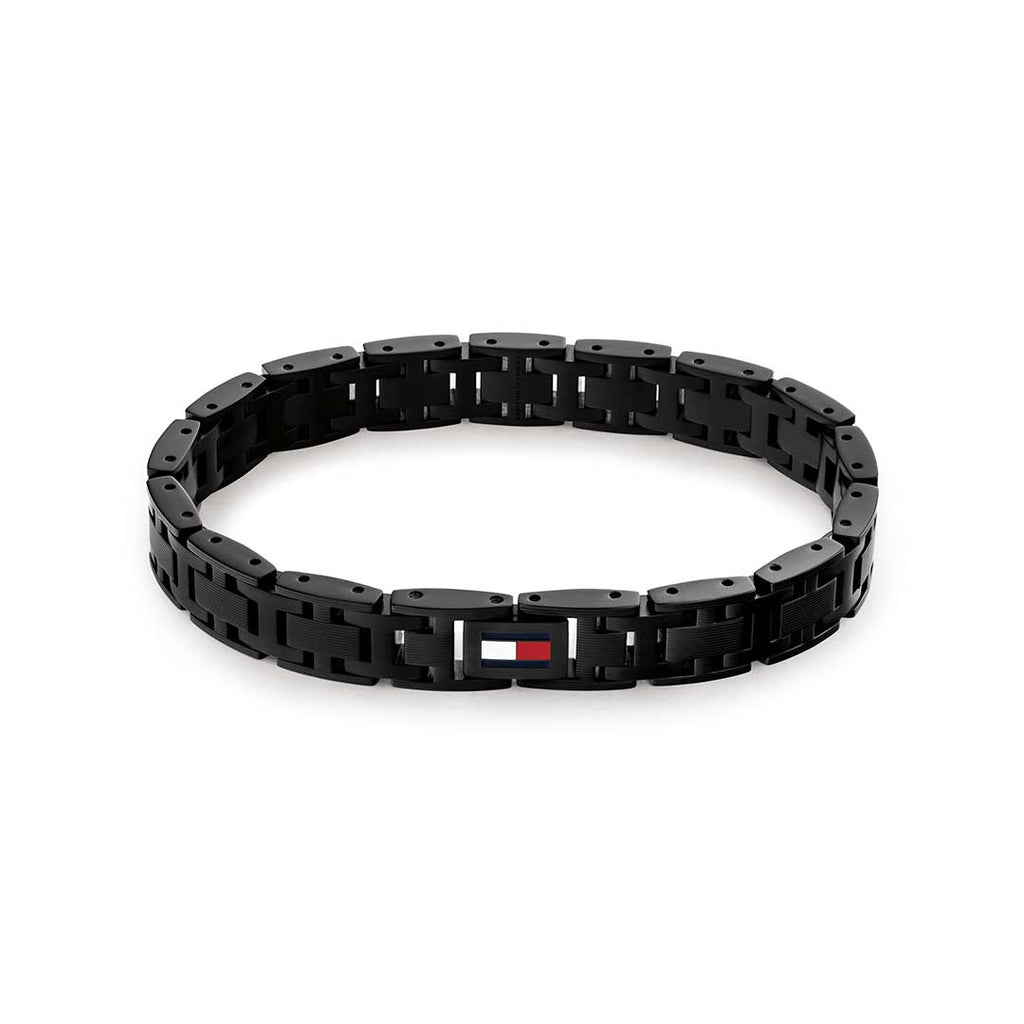 TOMMY HILFIGER, H-LINK BLACK IP BRACELET - Khaled Watches Lebanon