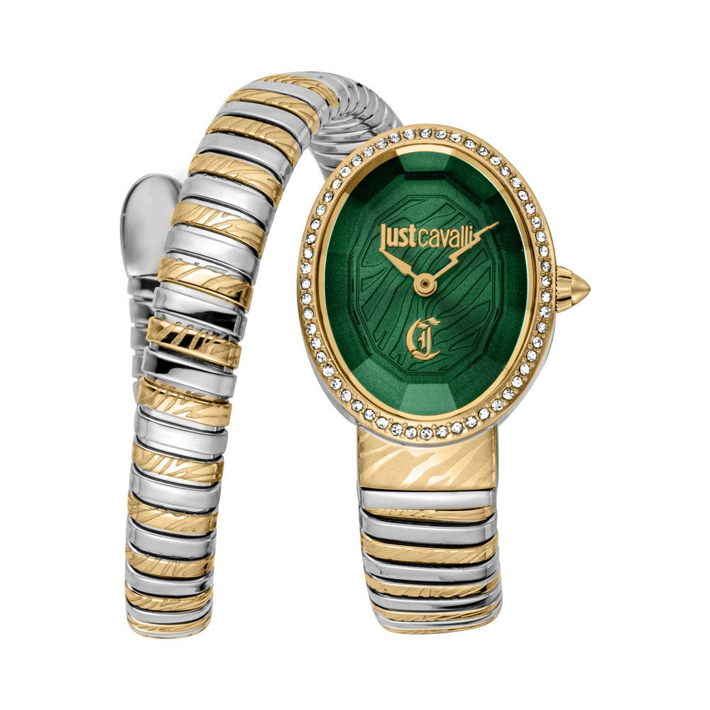 Just Cavalli Velina two-tone green women's watch, Khaled Watches Lebanon