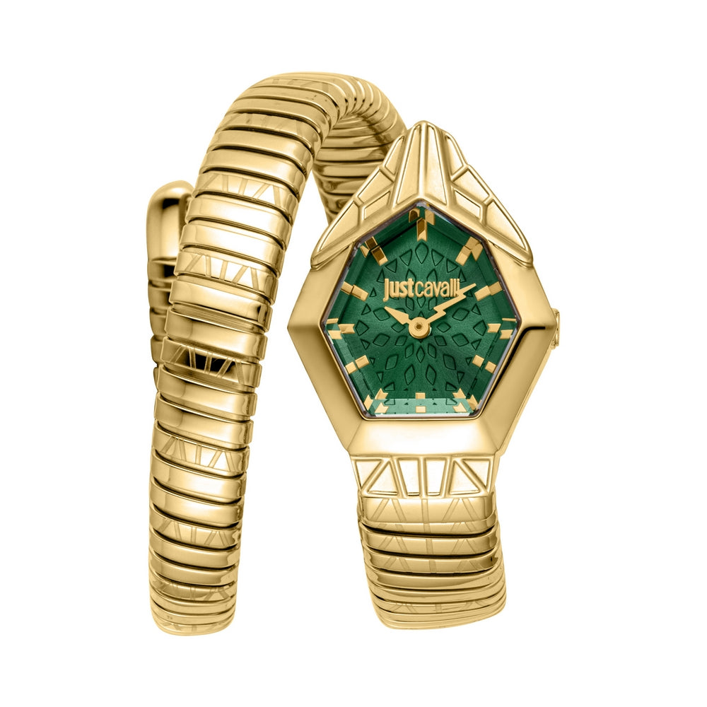JUST CAVALLI, AVORIO YELLOW GOLD GREEN WOMEN'S WATCH - Khaled Watches Lebanon