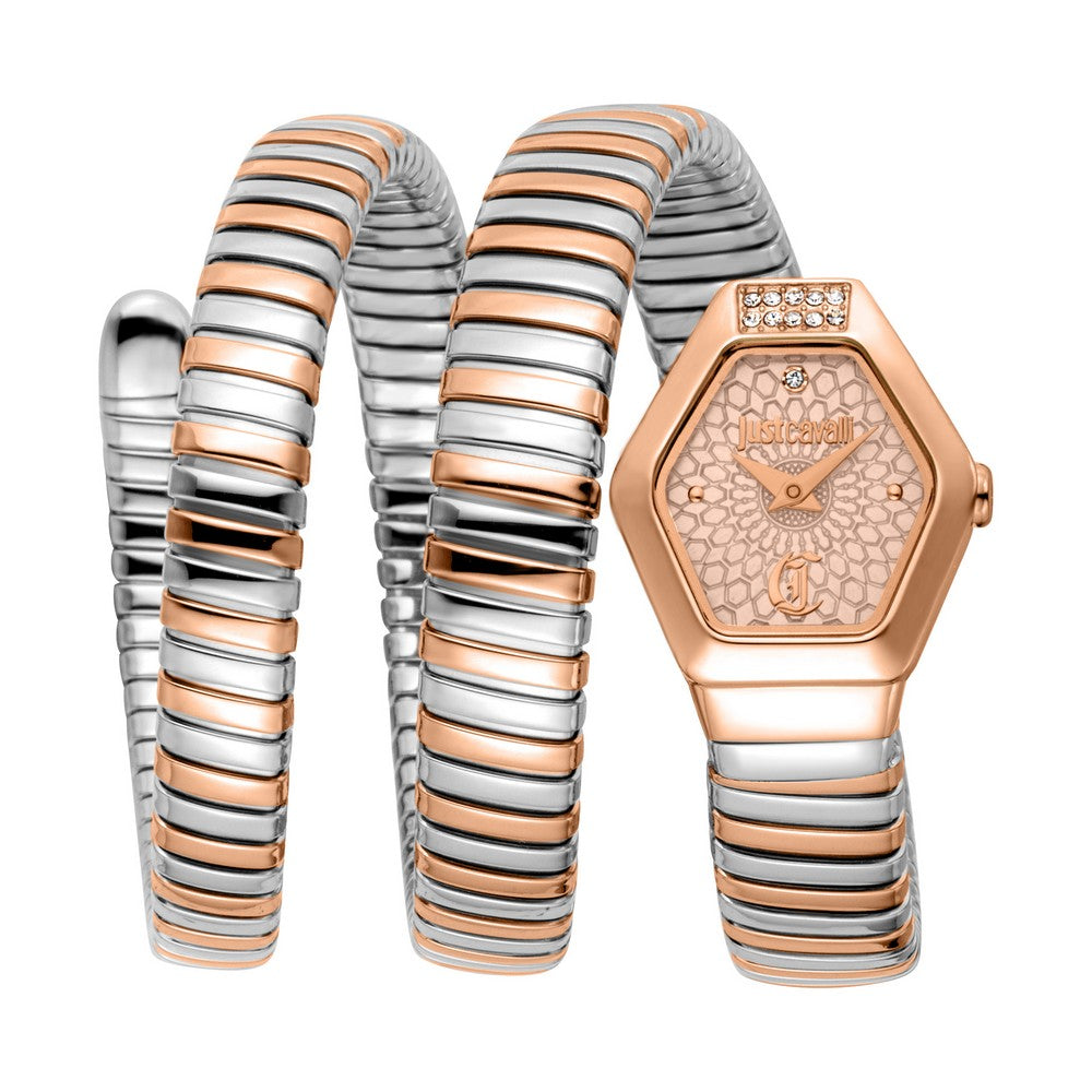 Just Cavalli Romina two-tone pink gold women's watch, Khaled Watches Lebanon