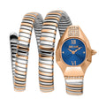 Just Cavalli Lunara two-tone blue women's watch, Khaled Watches Lebanon